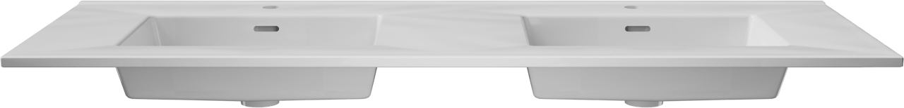 Storke Kera double vasque céramique blanc brillant 150 x 52 cm, bondes incluses