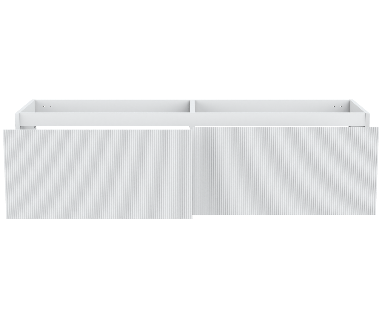 Balmani Fila hängender Waschbeckenunterschrank: 180 x 55 cm, Weiß Matt, 4 Schubladen