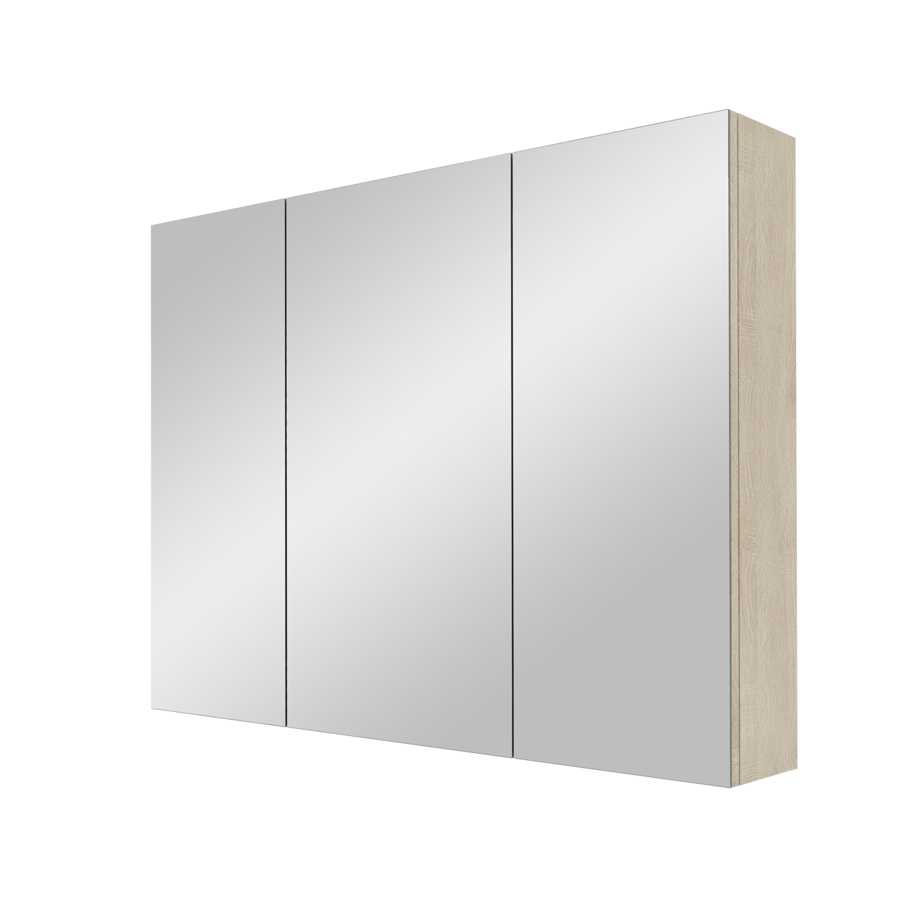 Linie Montro spiegelkast 100 x 75 cm wit eiken