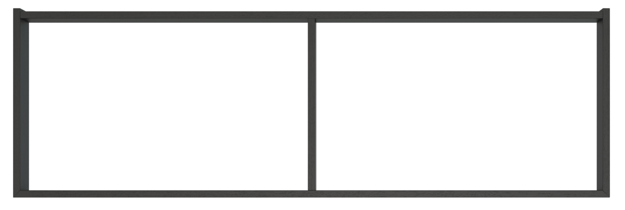 Balmani Lucida Sockel für Bad-Unterschrank, Eiche schwarz, 150 x 55 cm