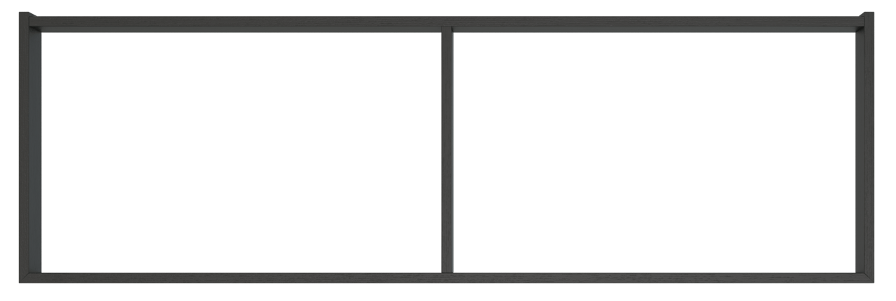 Balmani Lucida socle pour meuble sous-vasque chêne noir 150 x 55 cm