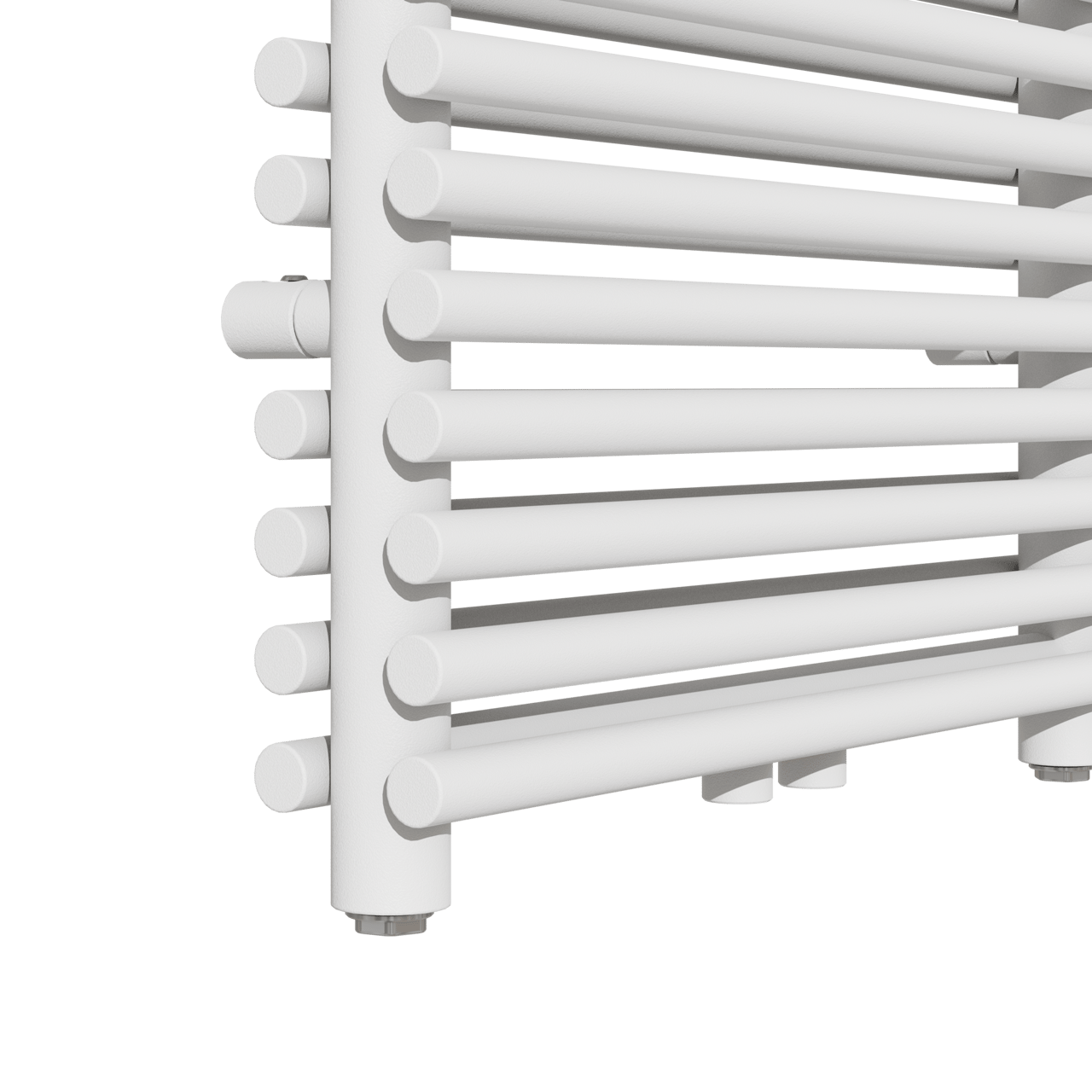 Vipera Alegria dubbele handdoekradiator 50 x 180 cm centrale verwarming mat wit zij- en middenaansluiting 1.688W