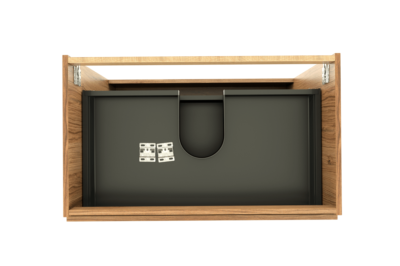 Balmani Lucida meuble sous-lavabo a poser 90 x 55 cm teck 3 tiroirs