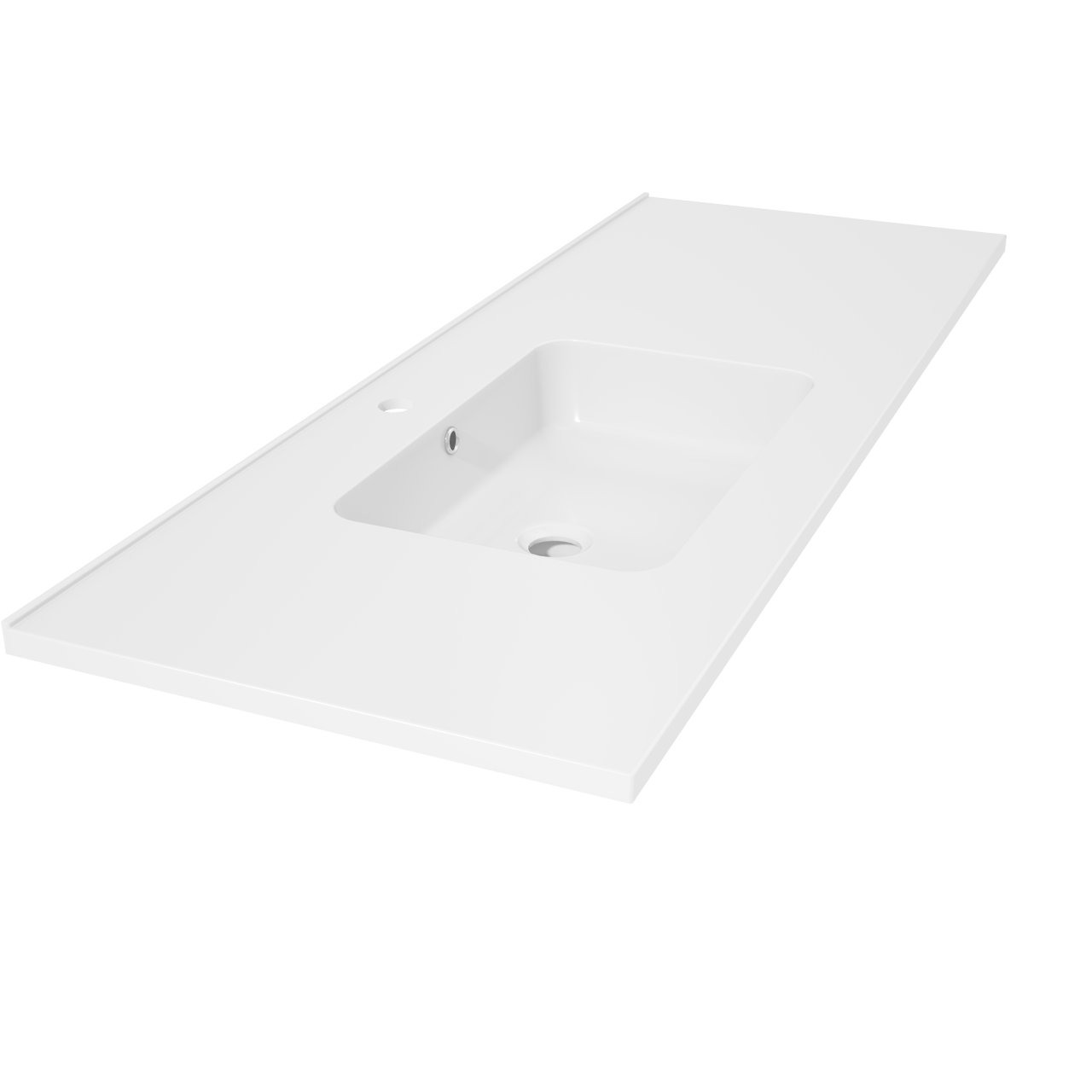 Linie Vano asymmetrisch linkse wastafel glanzend composiet marmer 120 x 46 cm