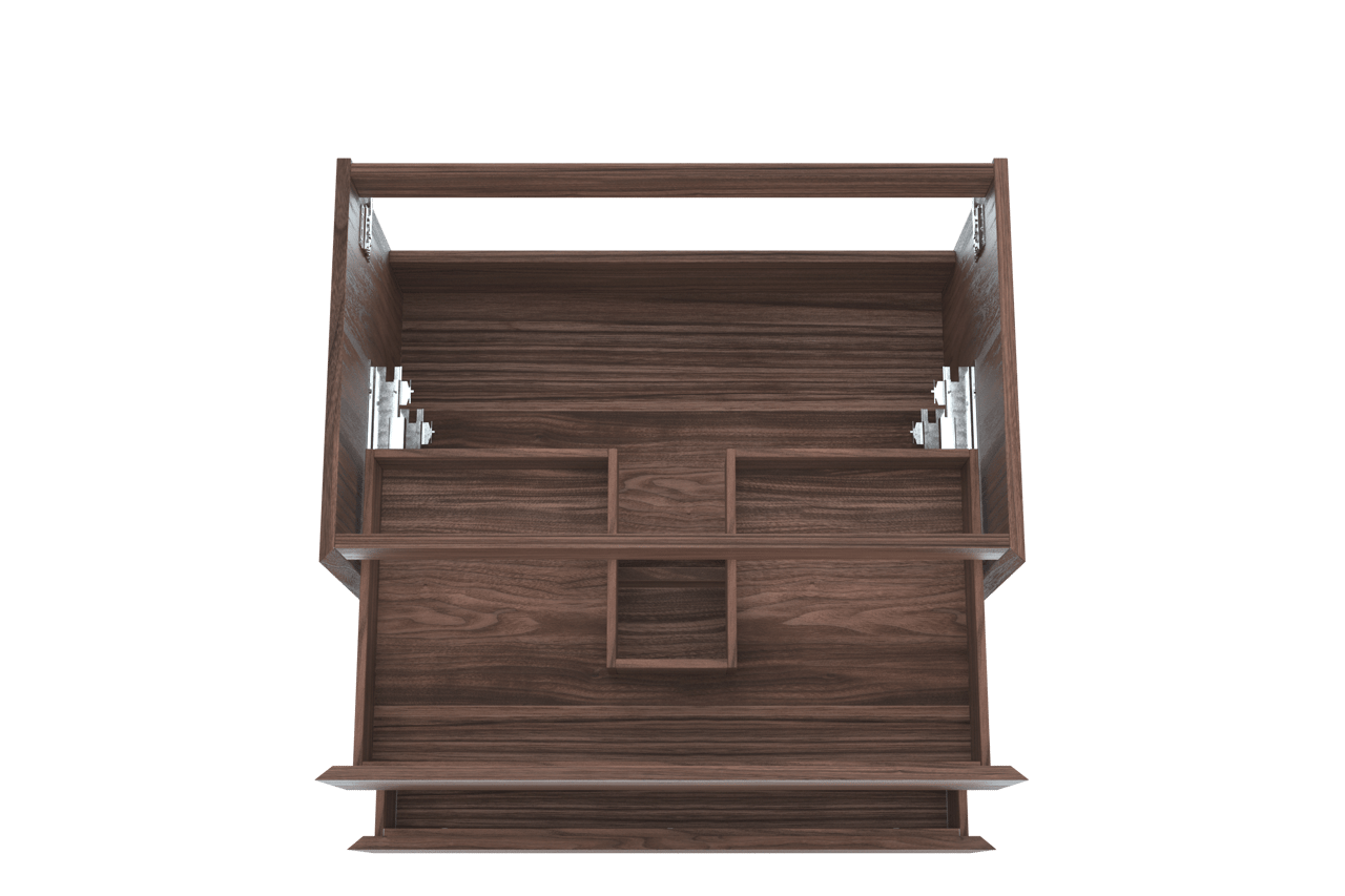 Balmani Mitra zwevende wastafelonderkast 90 x 55 cm fineer notenhout 2 lades