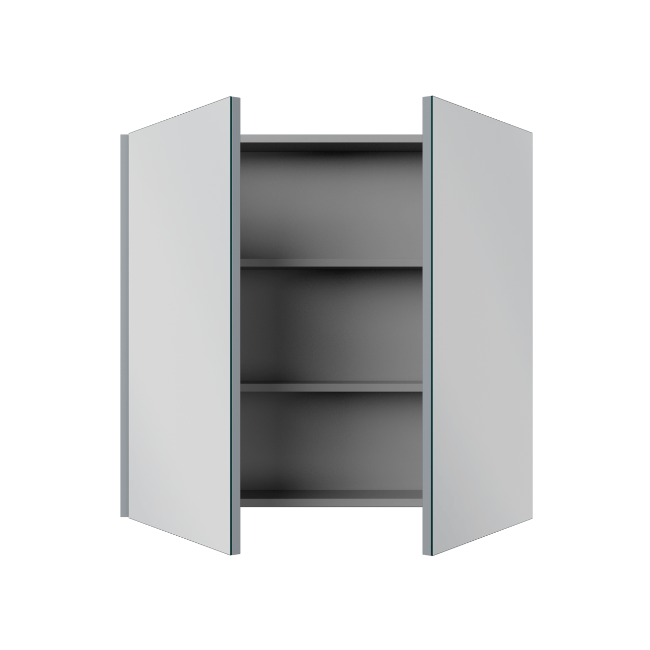 Linie Montro Spiegelschrank Bad: 80 x 75 cm, Blau Anthrazit