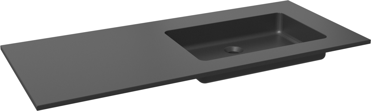 Storke Scuro asymmetrisch rechtse wastafel mat kwarts 120 x 52 cm combinatie kast 45 cm