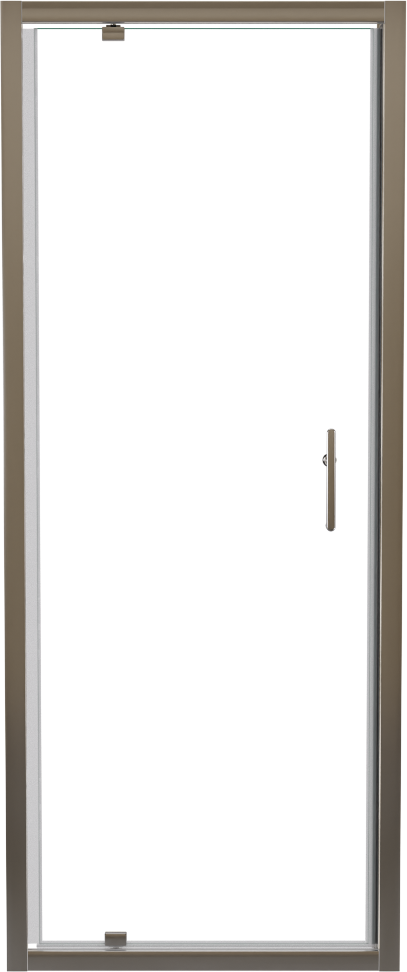 Linie Cadiz douche draaideur 80 cm x 190 cm Helder glas geborsteld chroom profiel