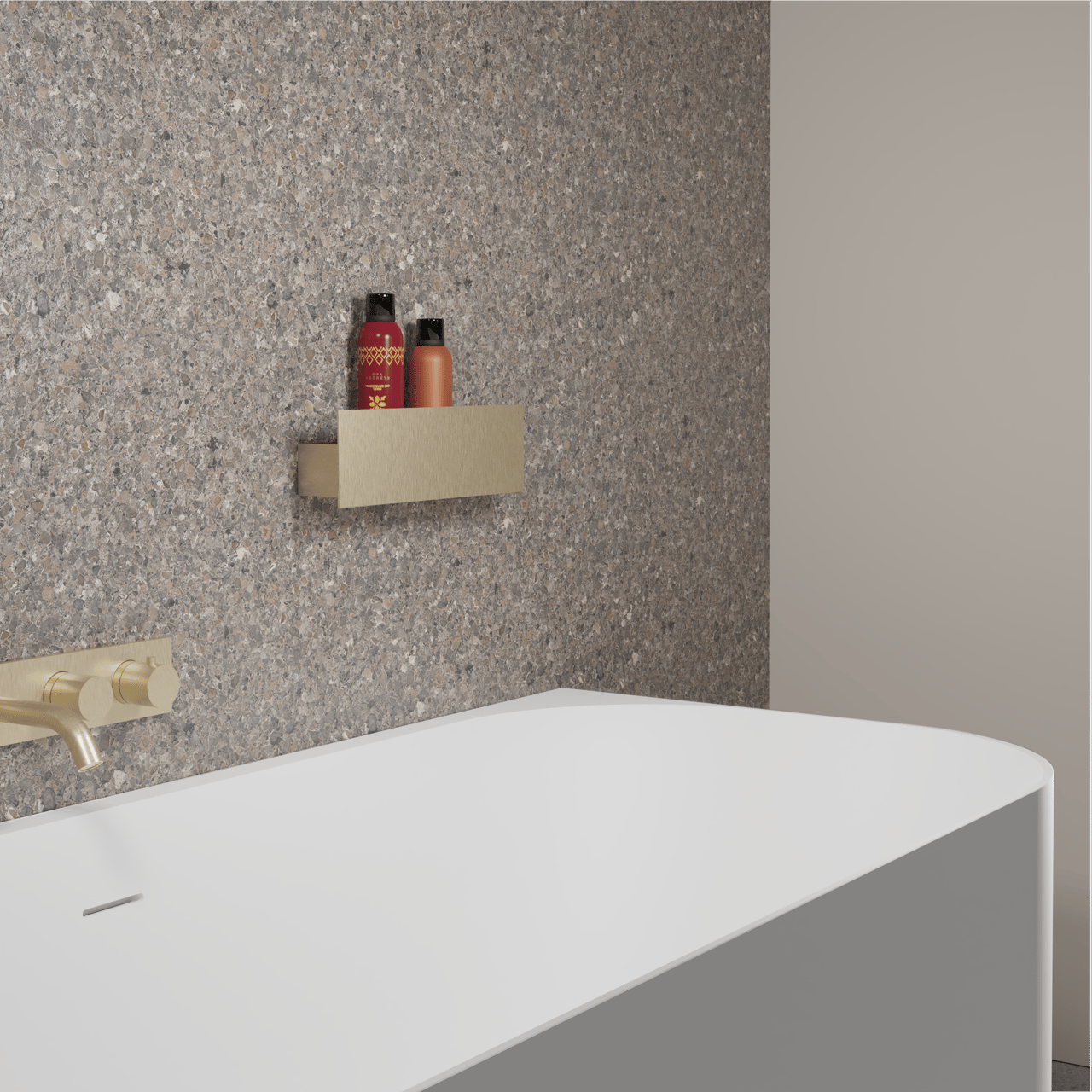 Balmani Uma wandplank Brushed Champagne Gold 35 x 8.5 cm