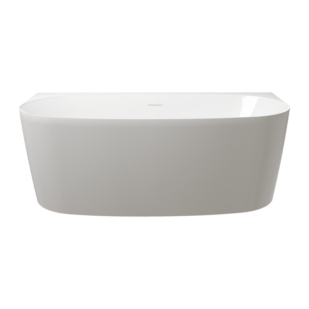 Luca Varess Sutilo halfvrijstaand bad 160 x 75 cm acryl Glanzend Wit