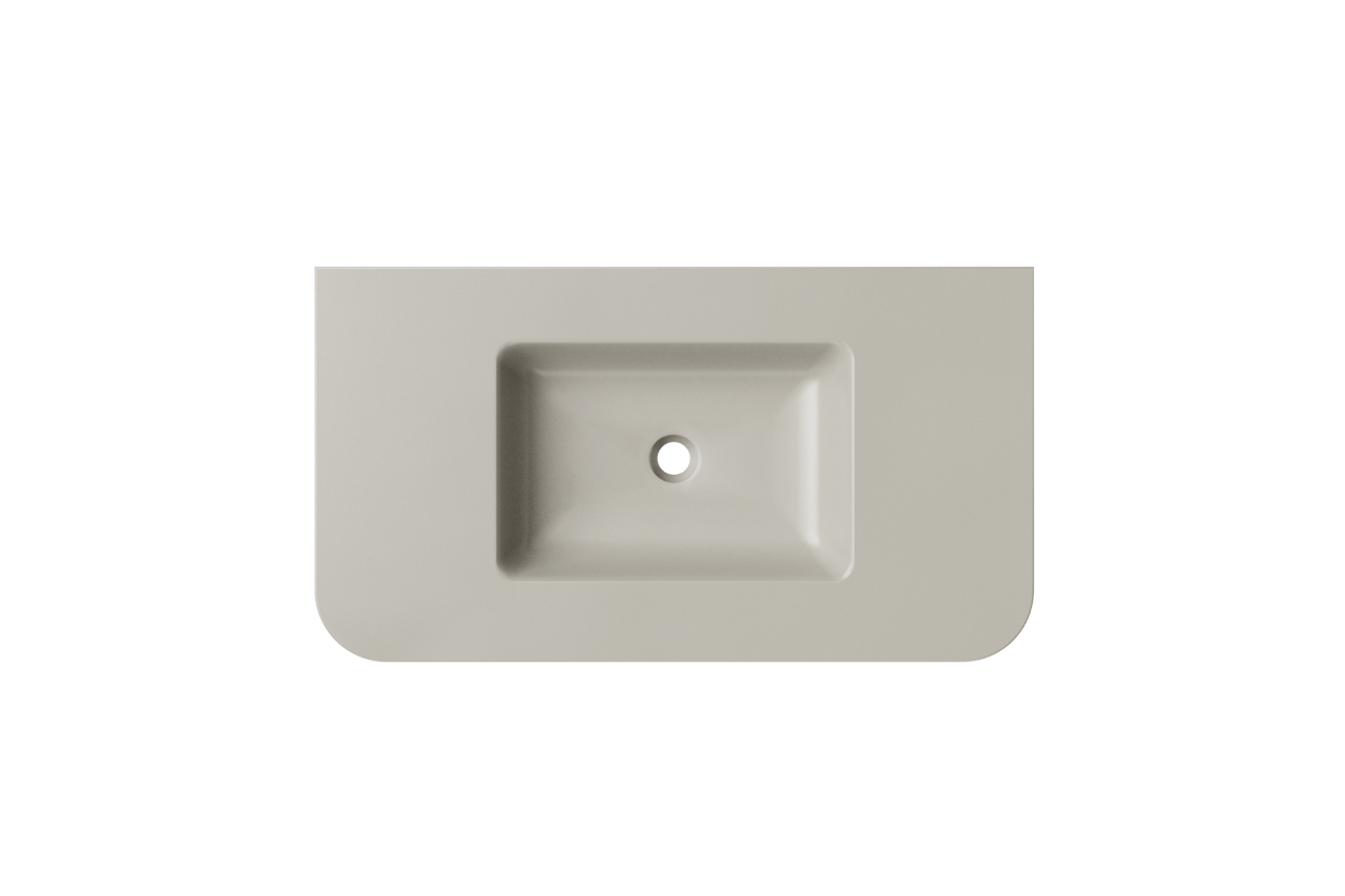 Balmani Moon plan simple top solid soie grise matte 100 x 55 cm