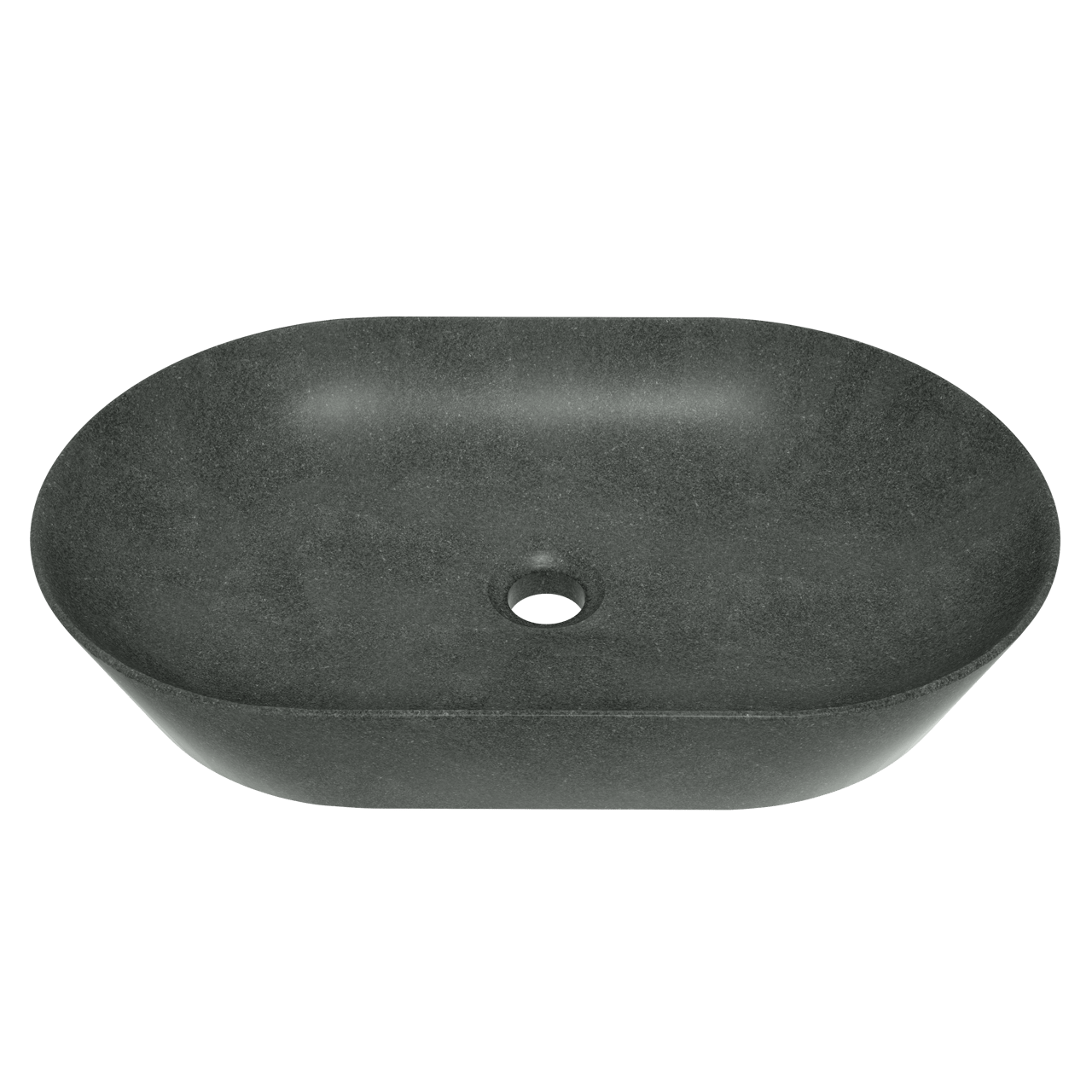 Balmani Still Aufsatzwaschbecken: Granit, poliert, oval, 54 x 34 cm