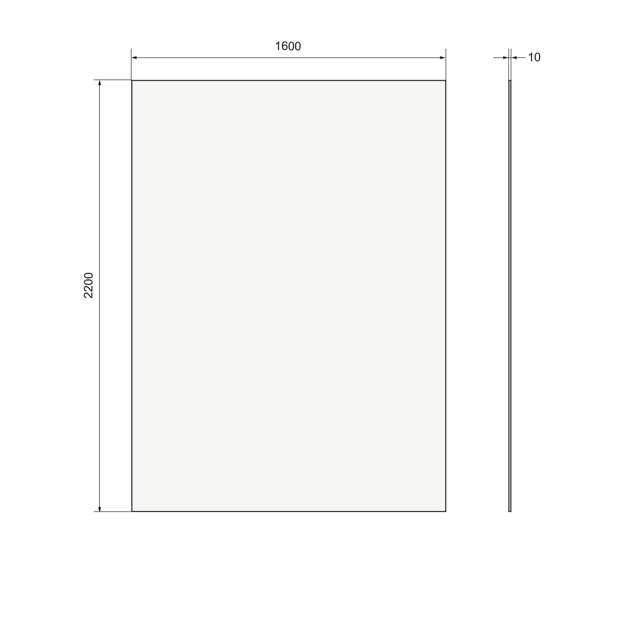 Balmani Zeno douchewandpaneel 160 x 220 cm composietmarmer donkergrijs leisteenstructuur