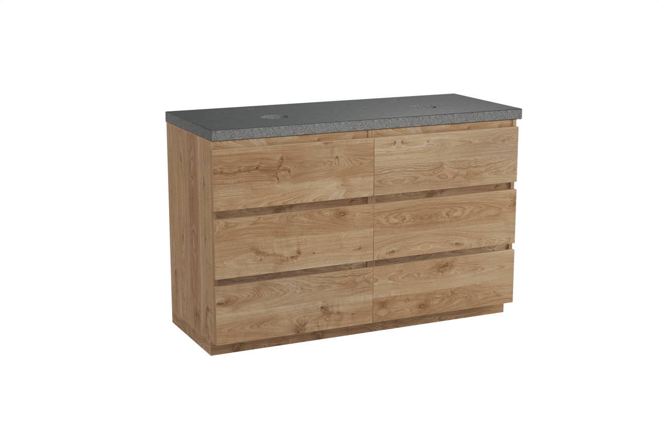 Balmani Lucida meuble salle de bains avec tablette pour vasques Rock