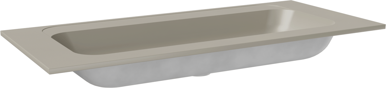 Balmani Tablo Strada Einzelwaschtisch für 2 Armaturenlöcher matt seidengrau Top Solid Seidengrau Matt 120 x 55 cm