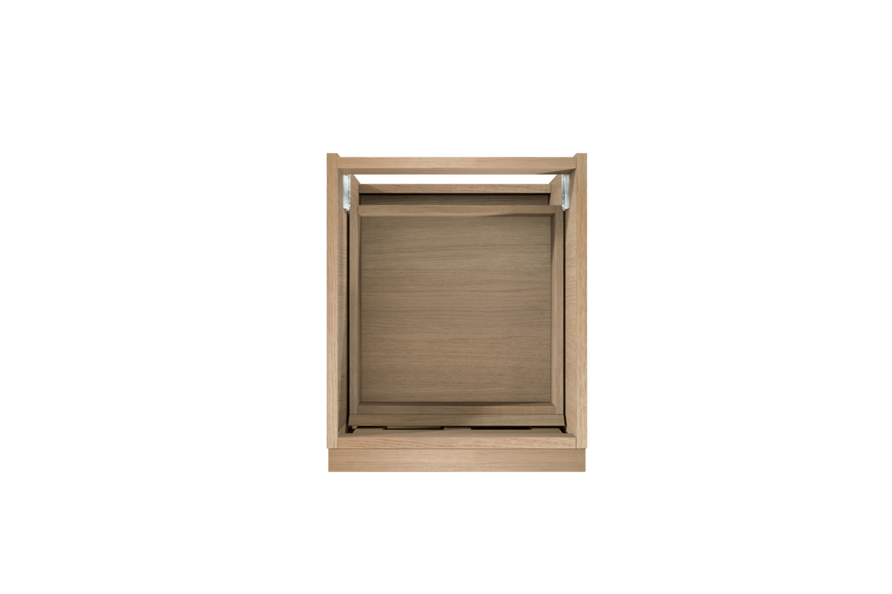 Balmani Forma zwevende wastafelonderkast 45 x 55 cm natuur eik 2 lades vert. sym. groef