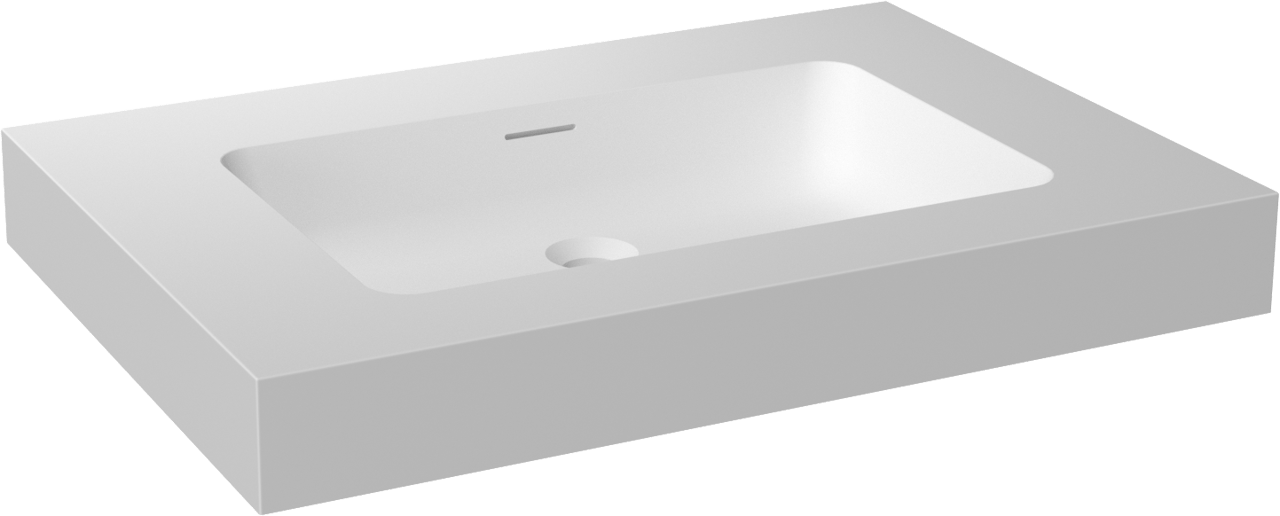 Storke Mata High Einzelwaschtisch, Solid Surface matt, 75 x 52 cm