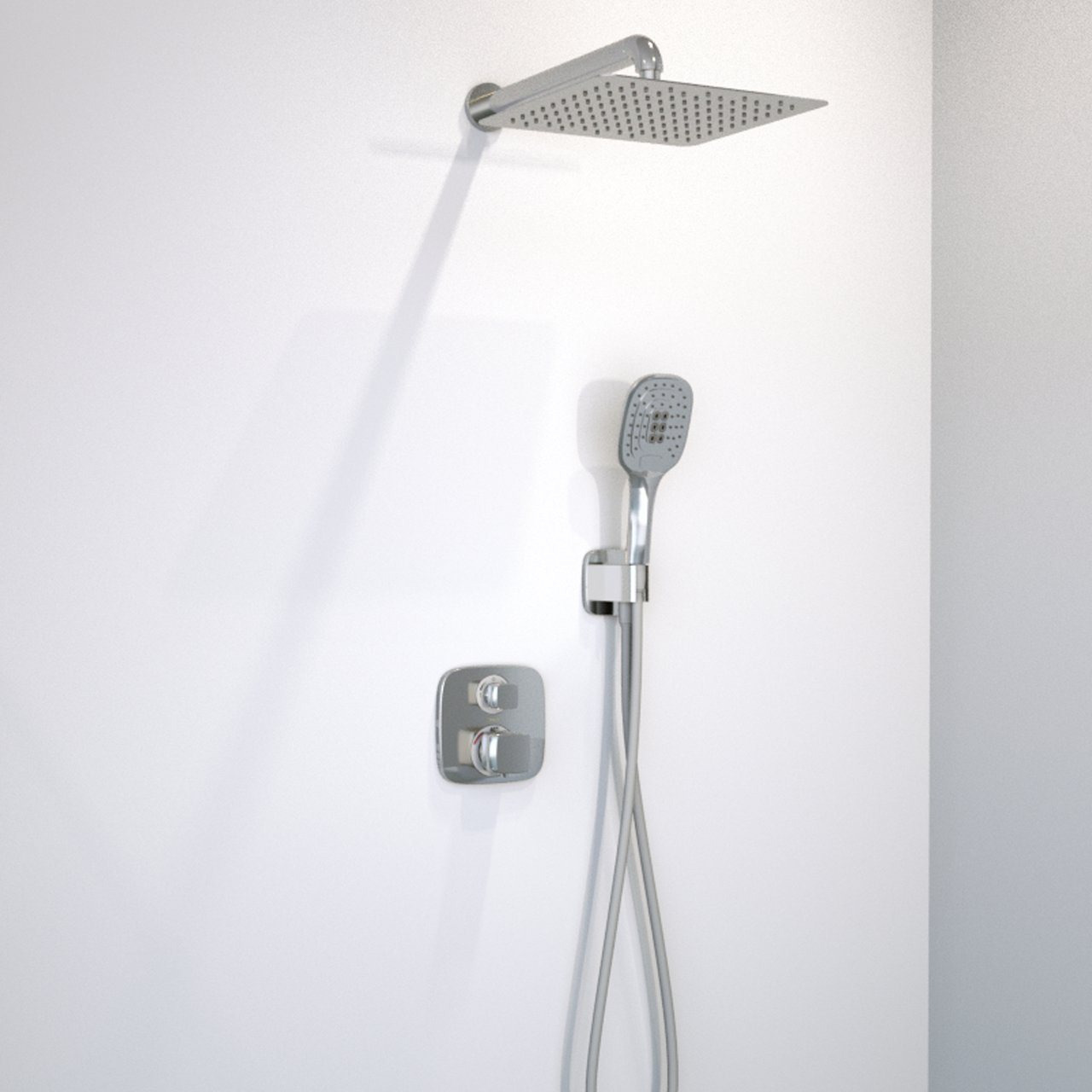 Hansgrohe FixFit Porter E Douchekophouder met doucheslangaansluiting 1/2" glanzend chroom