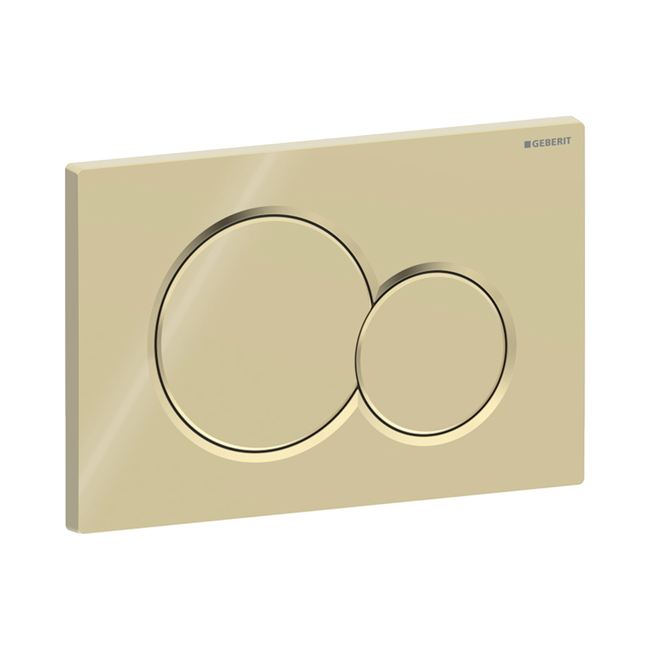 Sigma01 Betätigungsplatte, rund, Messing glänzend für Sigma UP320 und UP720 Einbauspülkasten