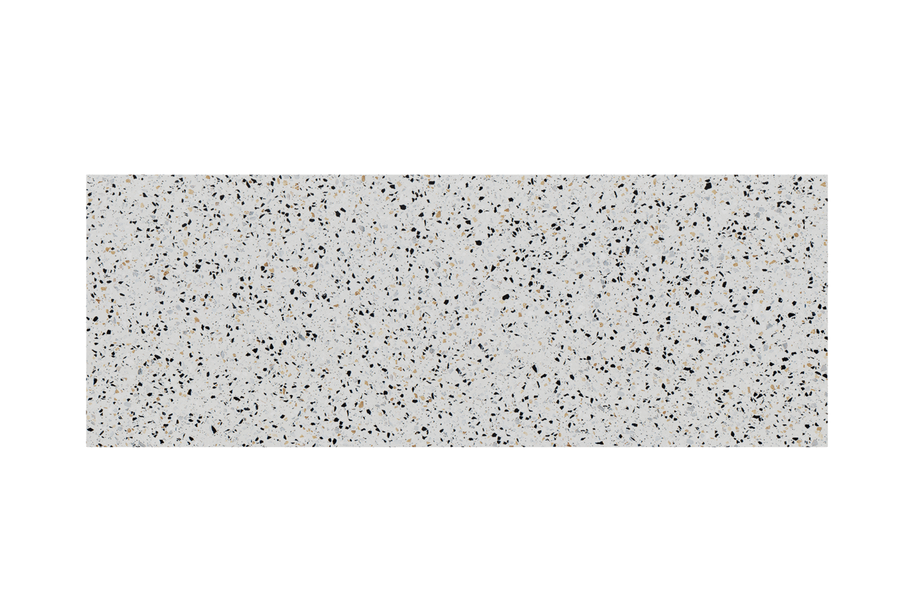 Balmani Stretto Einzel- oder Doppel Waschtischplatte Bianco Nero Terrazzo 150 x 55 cm
