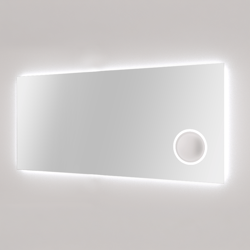 Balmani Giro rechthoekig badkamerspiegel 150 x 70 cm met spiegelverlichting en anti-damp