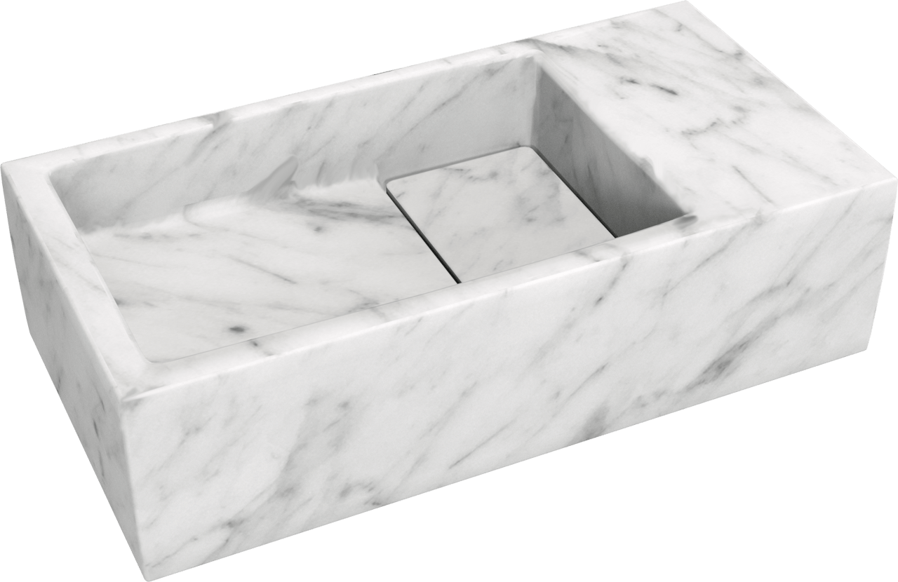 Balmani Mood fonteintje 36 x 18 cm Carrara marmer