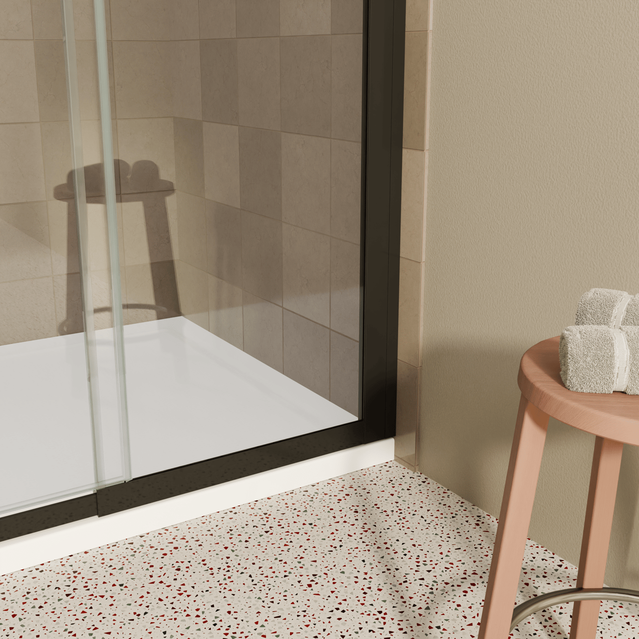 Balmani verbredingsprofiel voor douchedeuren 190 cm, Mat Zwart