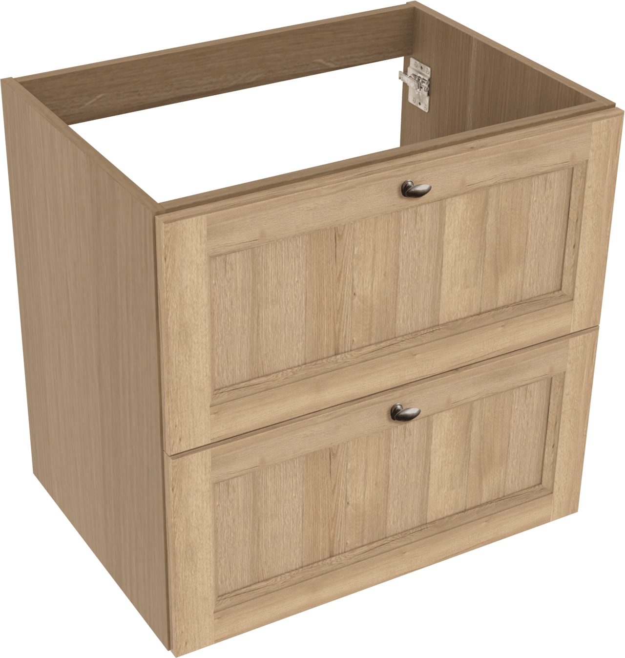 Balmani Lemon meuble sous-lavabo a poser 75 x 55 cm chêne vieilli 2 tiroirs