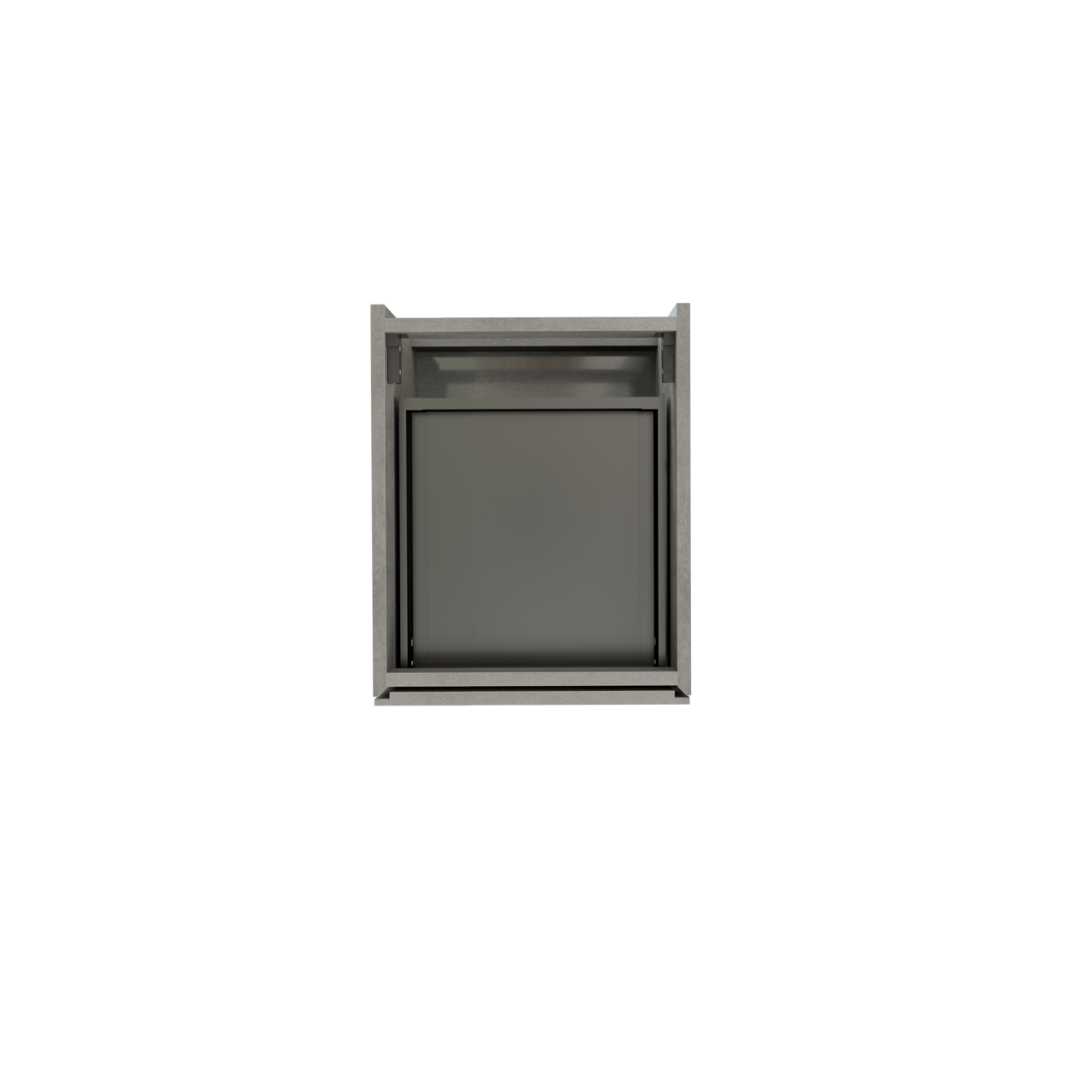 Storke Edge zwevende wastafelonderkast 35 x 52 cm beton donkergrijs 2 lades