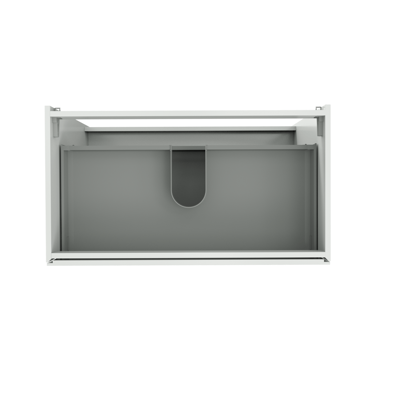 Storke Edge stehender Waschbeckenunterschrank: 95 x 52 cm, Weiß matt, 3 Schubladen