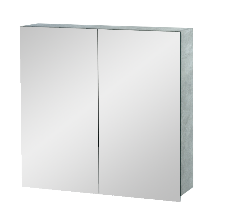 Balmani Lucida spiegelkast 75 x 72 cm beton zilvergrijs