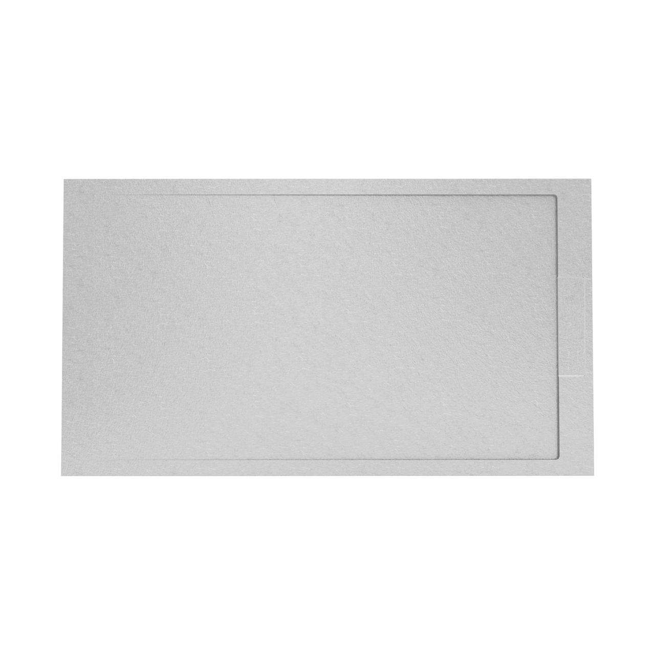 Balmani Indus douchebak 160 x 90 cm composietmarmer lichtgrijs leisteenstructuur