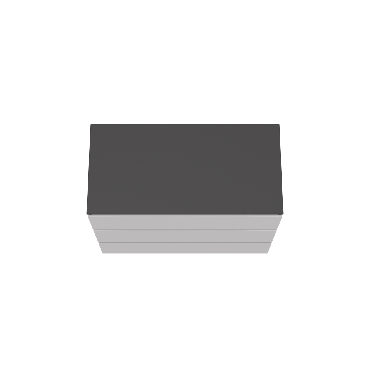 Storke Edge freistehendes Möbelstück Set: 105 x 52 cm, Weiß glänzend, mit Panton Einzel Waschtischplatte, Pulverbeschichtetes MDF Schwarz matt