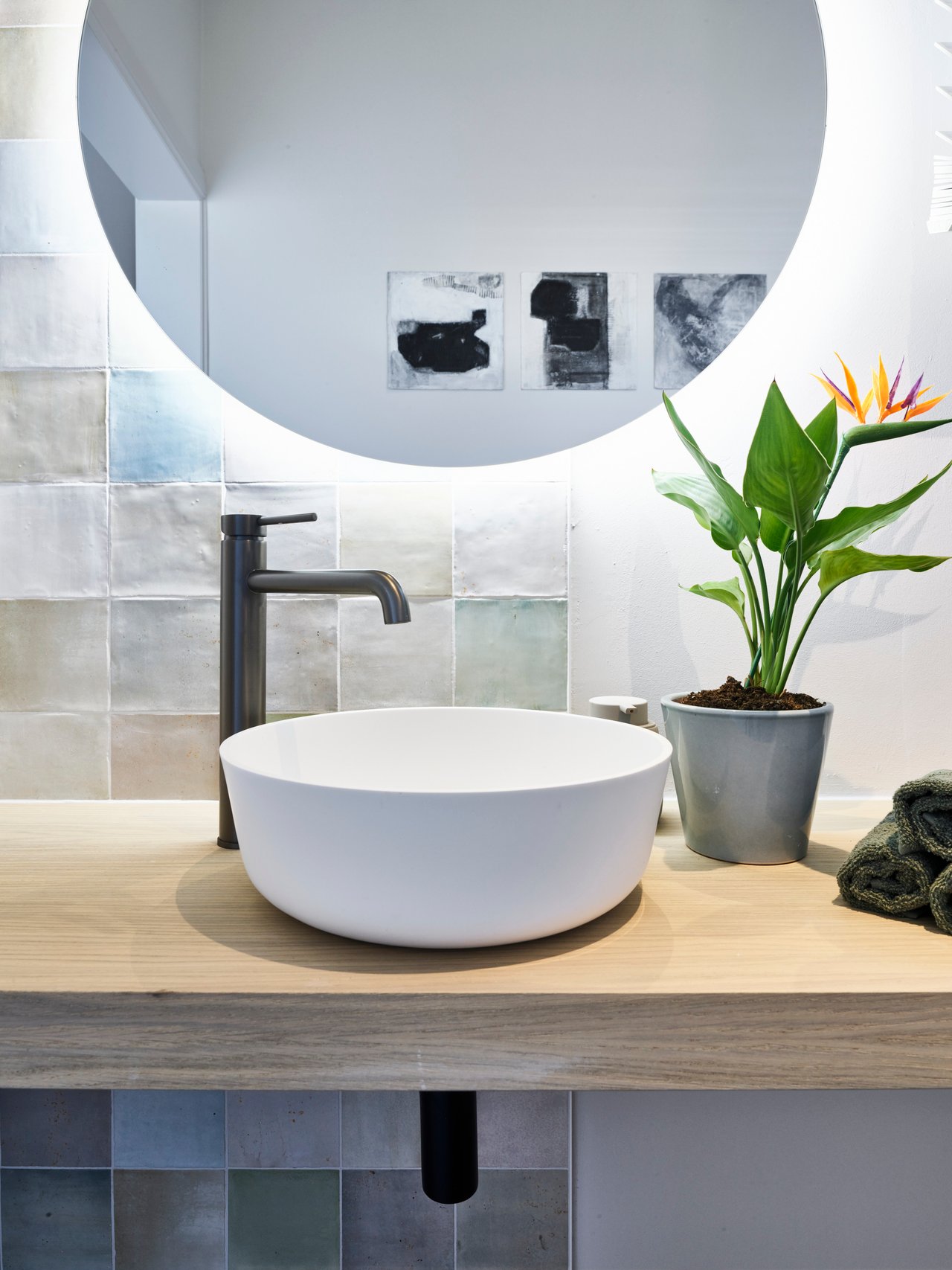 Storke Disc miroir rond lumineux Ø 80 cm