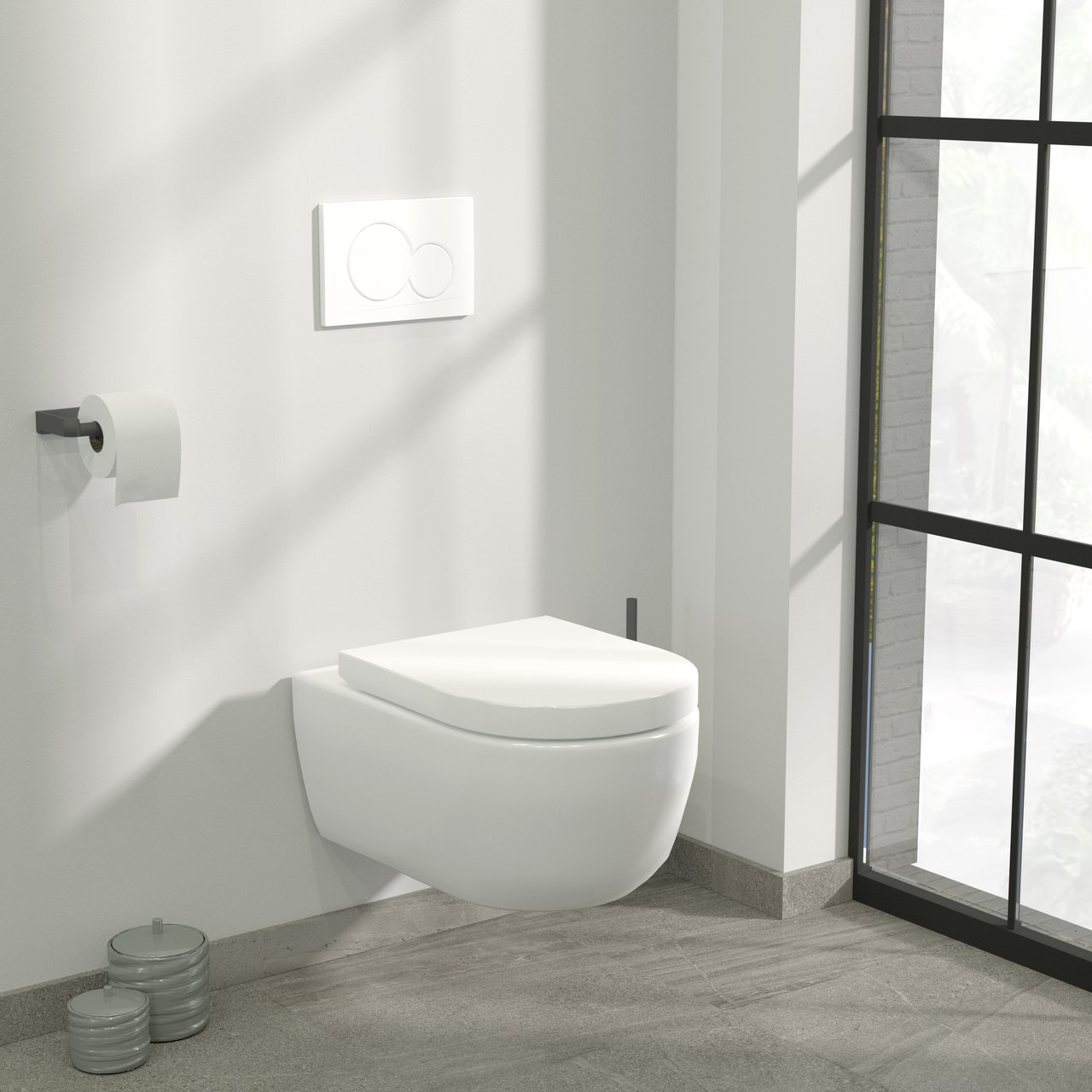 Luca Varess Metro hangend toilet hoogglans wit randloos