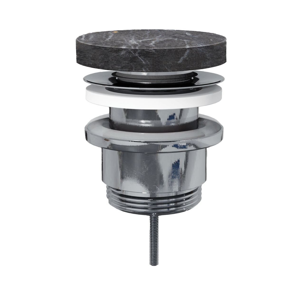 Balmani Click Flat bonde pour évier fermable Pietra Grey