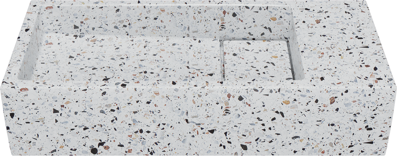 Balmani Mood fonteintje 45 x 20 cm Bianco Nero Terrazzo