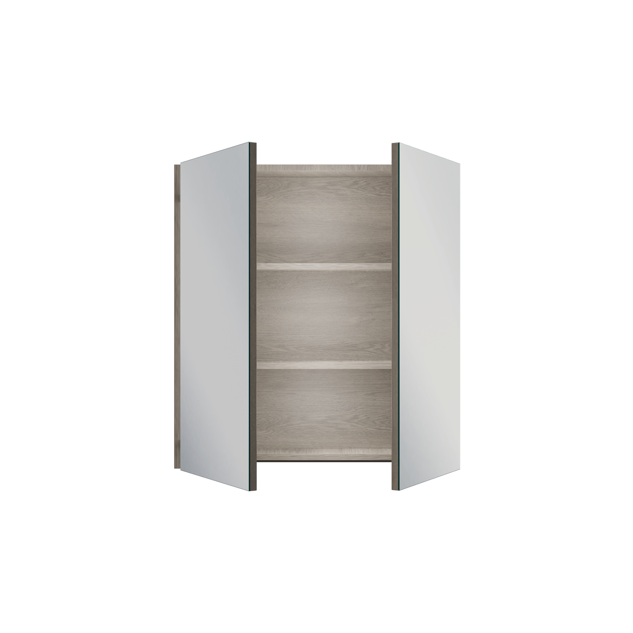 Linie Montro spiegelkast 70 x 75 cm grijze eik