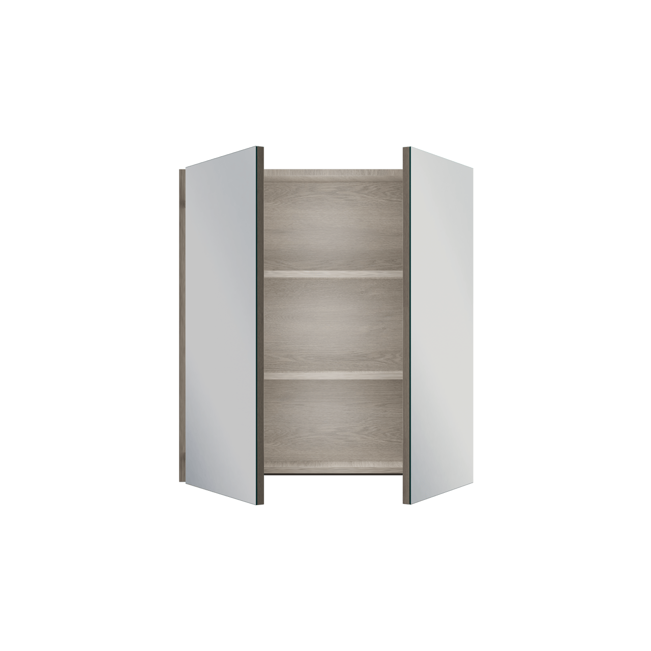 Linie Montro armoire de toilette 70 x 75 cm chêne gris