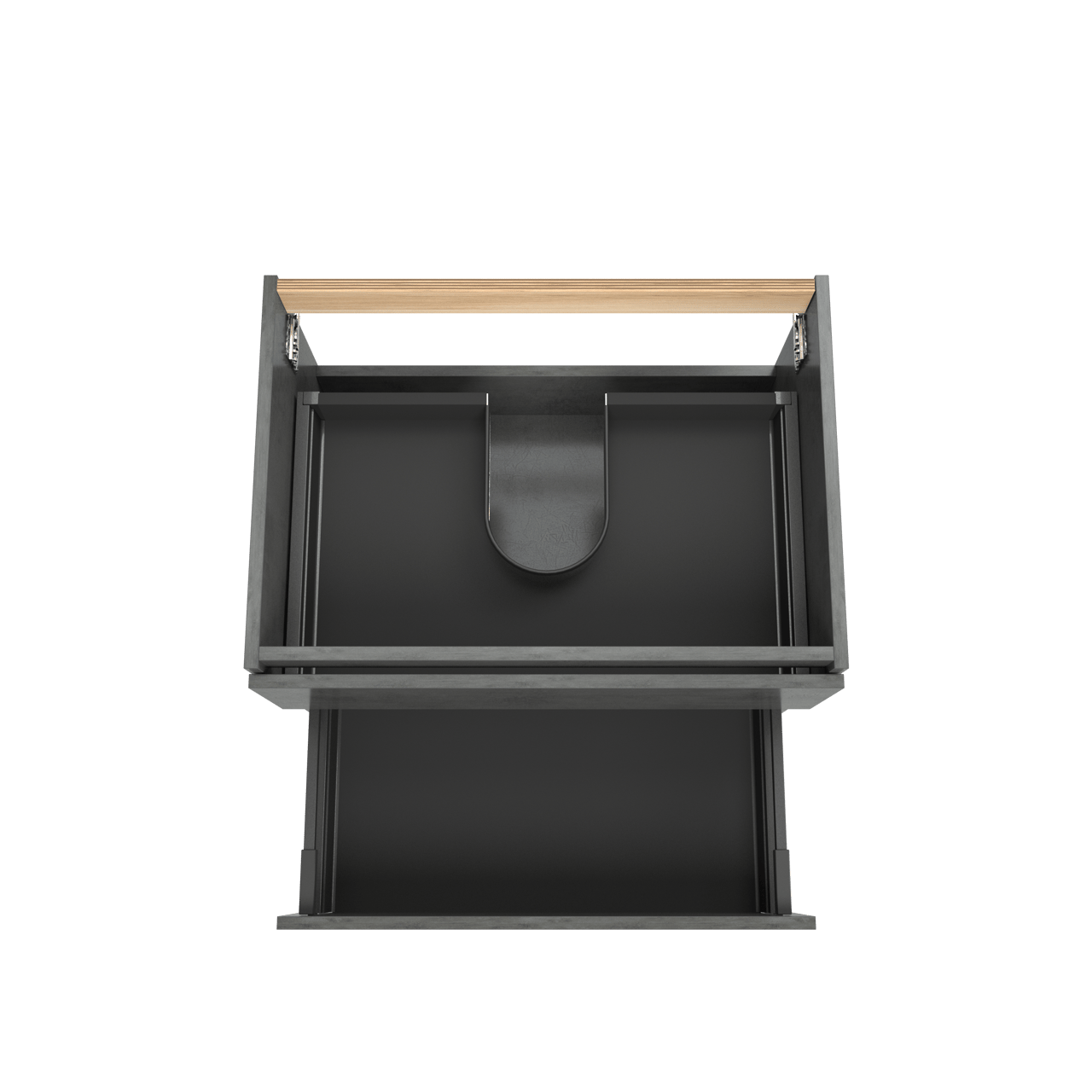 Balmani Lucida zwevende wastafelonderkast 75 x 55 cm beton donkergrijs 2 lades