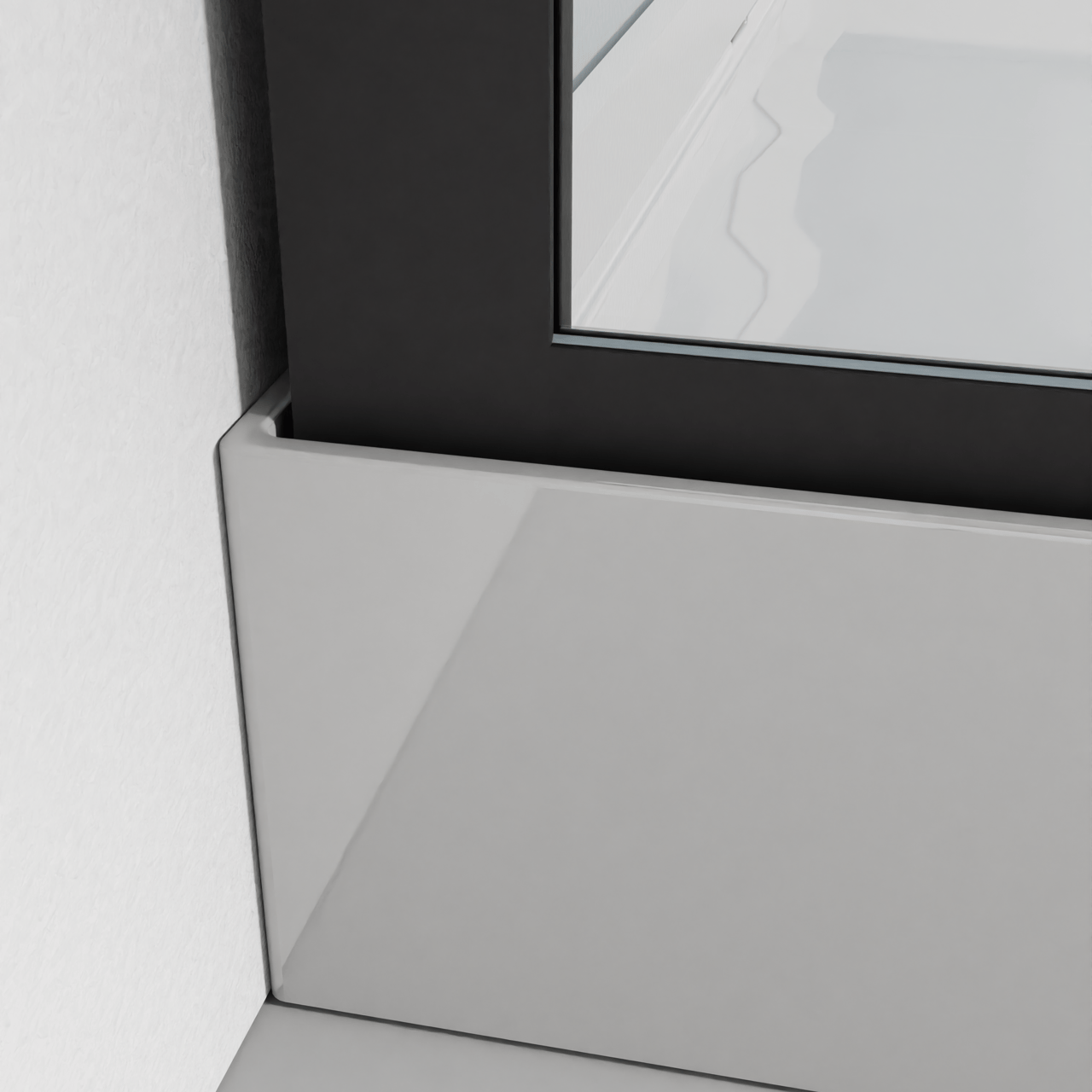 Luca Varess Talan complete douchecabine met schuifdeuren 80 x 80 cm helder glas mat zwart profiel