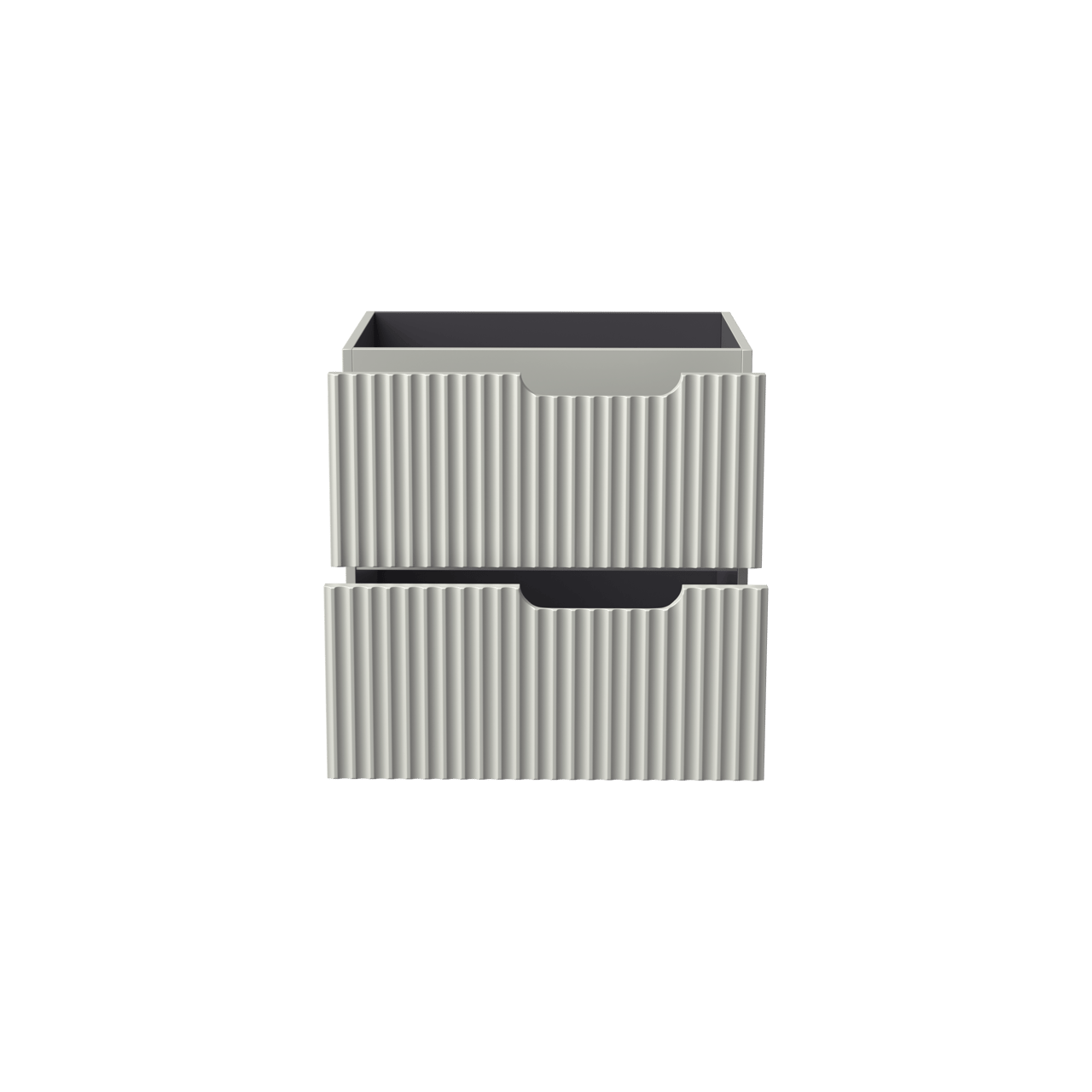 Linie Ribbo zwevende wastafelonderkast 60 x 46 cm greige 2 lades