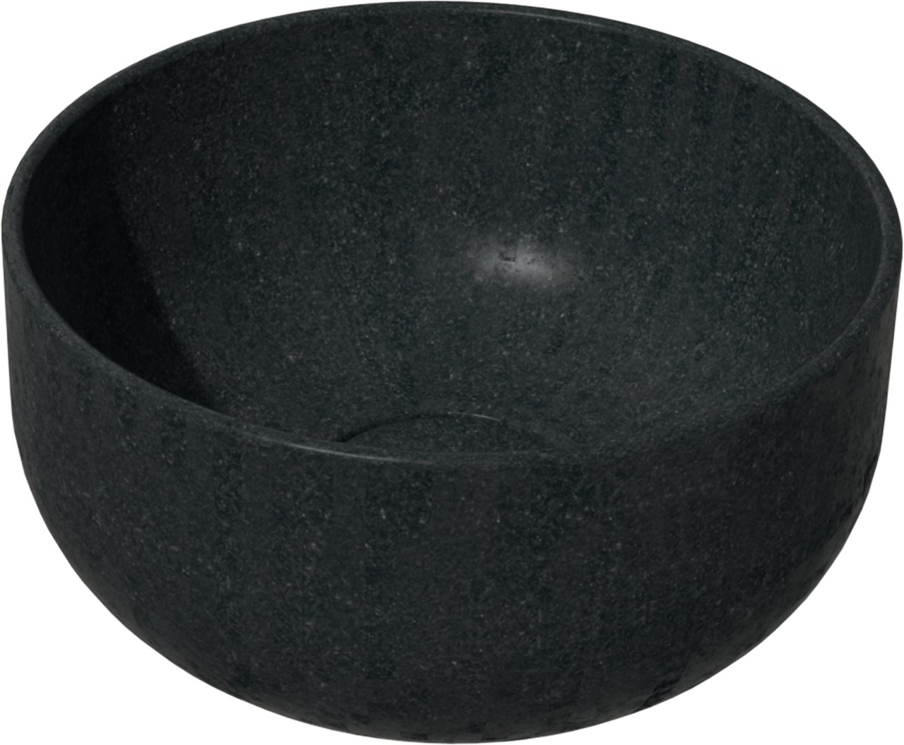 Balmani Bowl Aufsatzwaschbecken: Granit, poliert, rund, Ø 24 cm