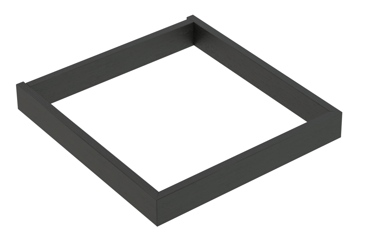 Balmani Lucida sokkel voor badkamerkast zwart eiken 45 x 33 cm