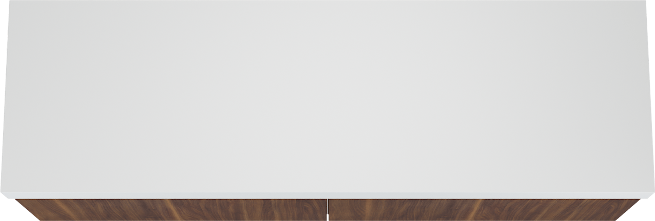 Balmani Sfera meuble salle de bains suspendu 180 x 55 cm noyer américain avec Dominus tablette simple ou double en solid surface blanc mat