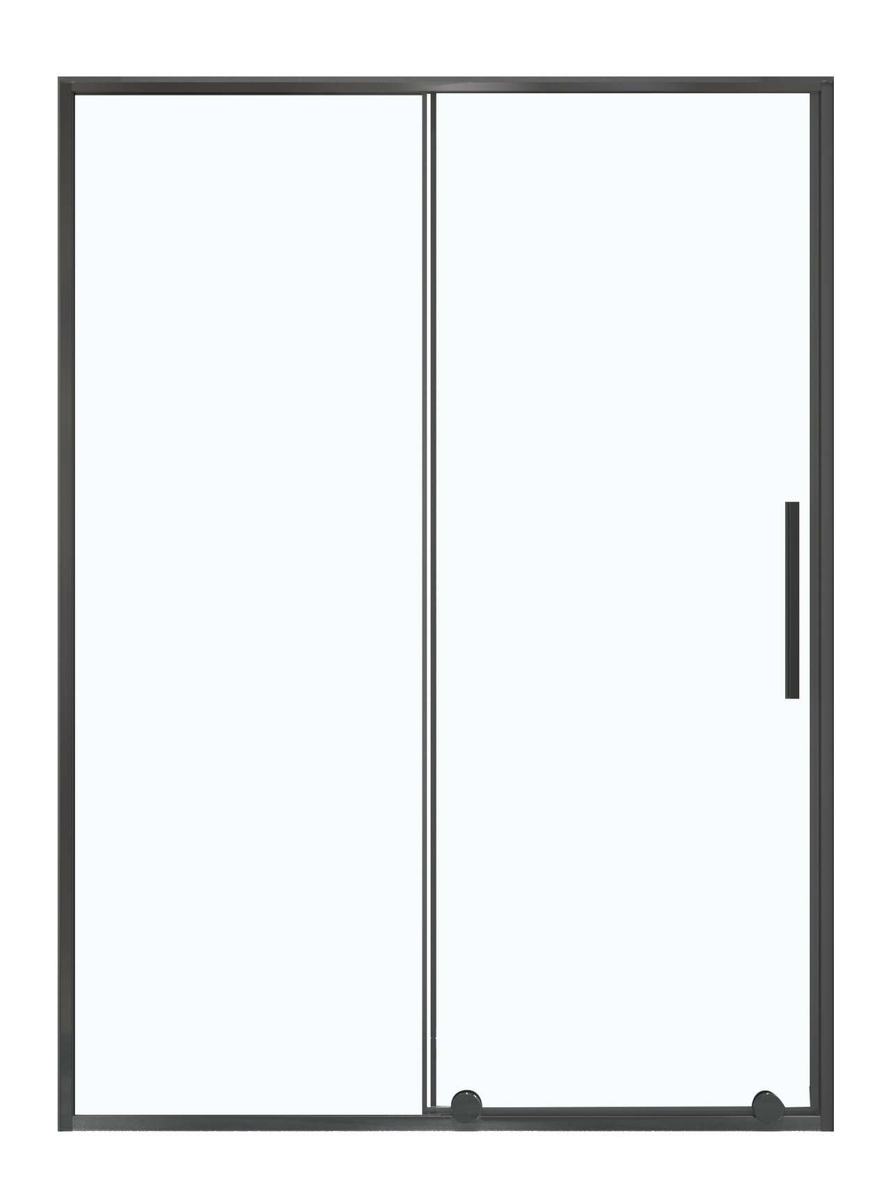 Luca Varess Morano porte coulissante 160 x 190 cm verre transparent profil noir mat