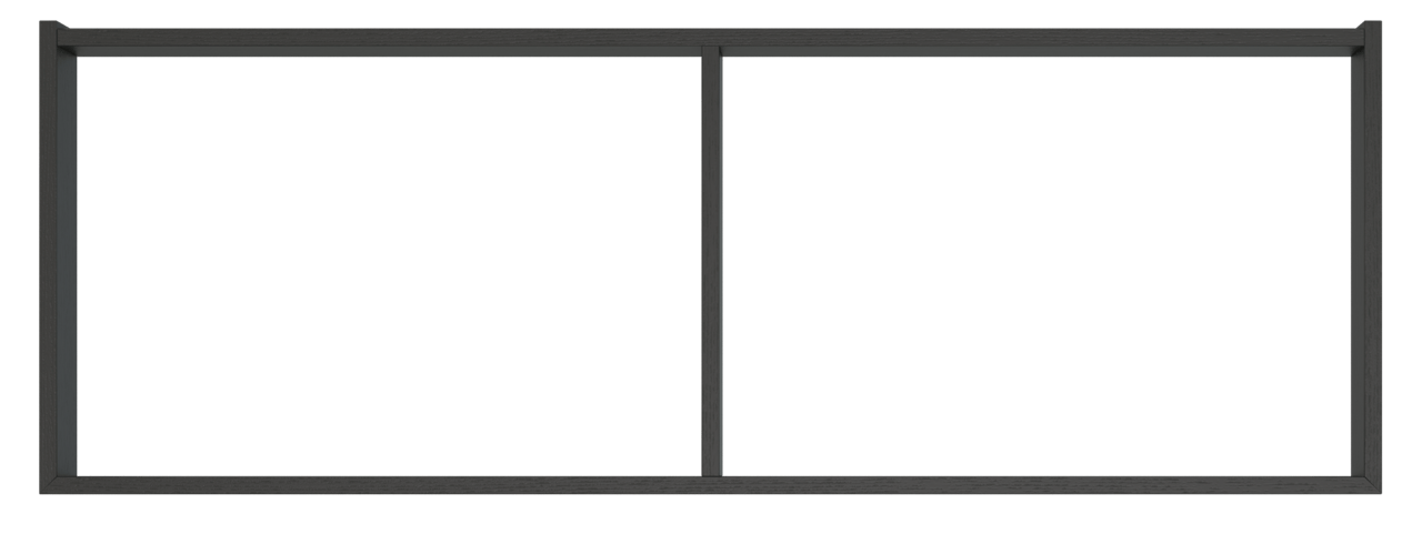 Balmani Lucida Sockel für Bad-Unterschrank, Eiche schwarz, 135 x 55 cm