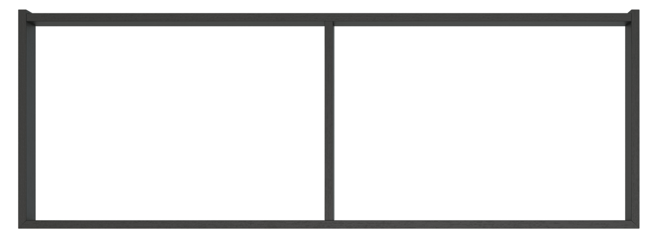 Balmani Lucida socle pour meuble sous-lavabo chêne noir 135 x 55 cm