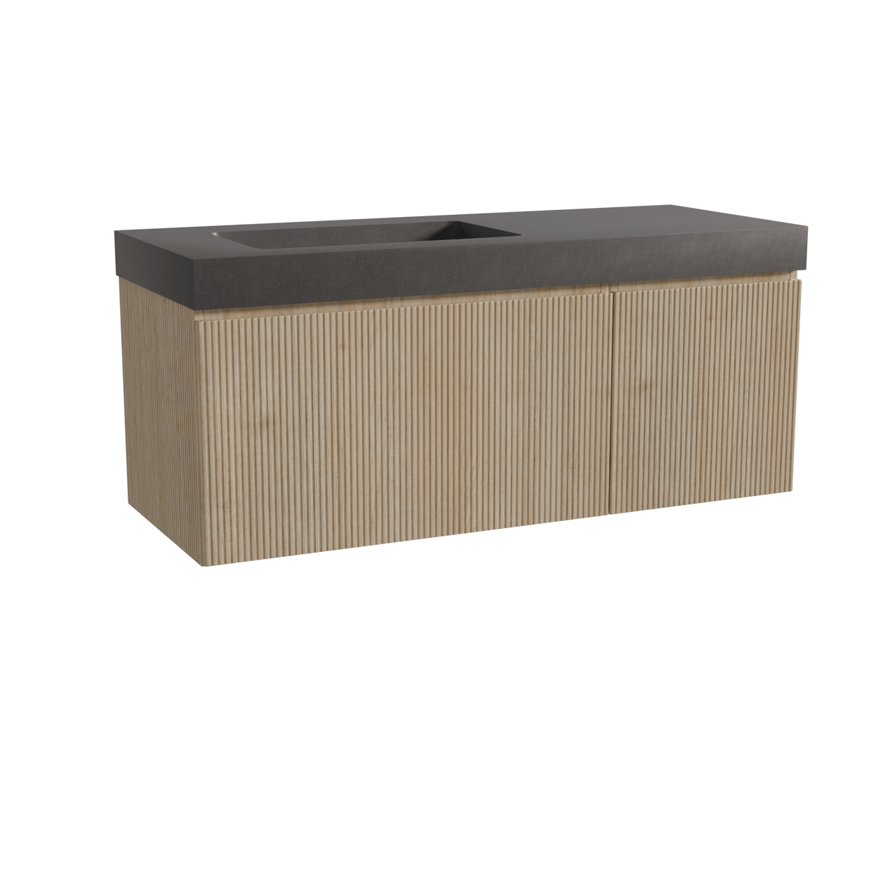 Storke Ribs meuble salle de bains avec lavabo Scuro High