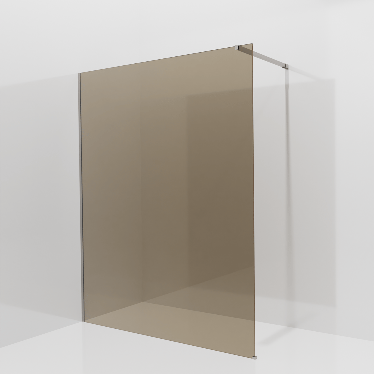 Balmani Modular inloopdouche: 160 x 200 cm, Brons glas, Brushed Inox profielen